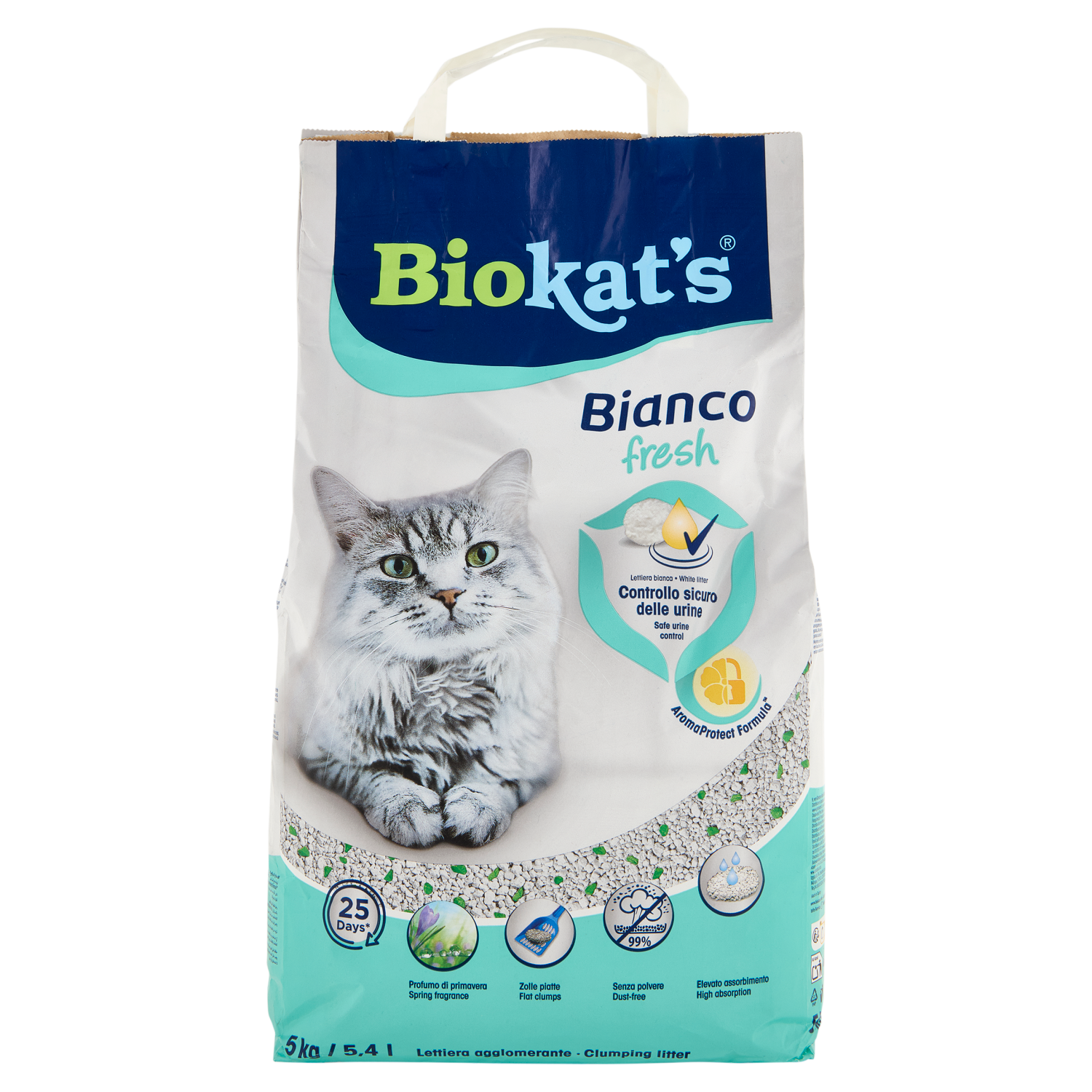 Biokat's Bianco Fresh Lettiera Agglomerante 5 Kg