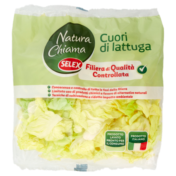 Selex Natura Chiama Cuori di Lattuga Lavati e Pronti per il Consumo 200 g