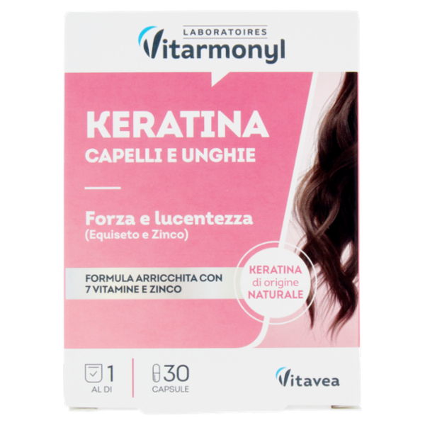 Laboratoires Vitarmonyl Keratina Capelli e Unghie Forza e lucentezza 30 Capsule 12,15 g