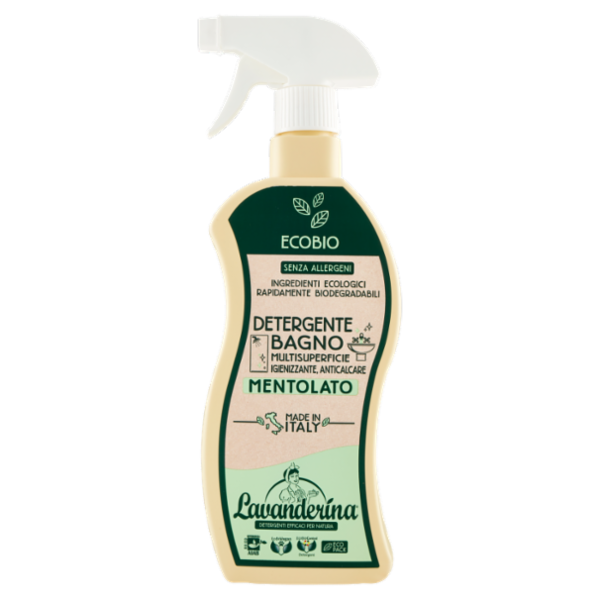 Lavanderina Detergente Bagno Multisuperficie Mentolato Ecobio 650 mL