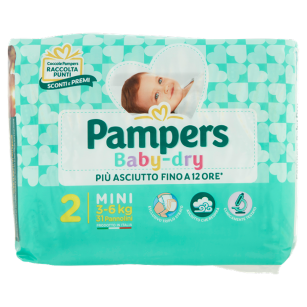 Pampers Baby-dry 2 Mini 31 pz