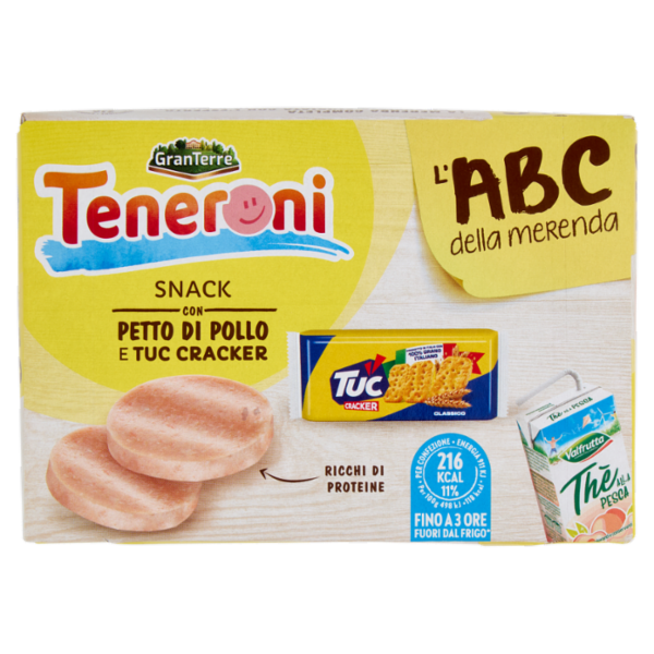 Teneroni l'ABC della merenda Snack con Petto di Pollo e Tuc Cracker 186,3 g