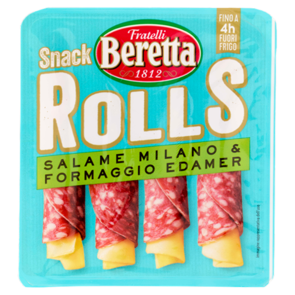 Fratelli Beretta Snack Rolls Salame Milano & Formaggio Edamer 60 g