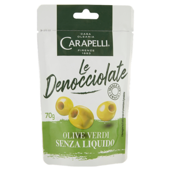 Carapelli le Denocciolate Olive Verdi Senza Liquido 70 g