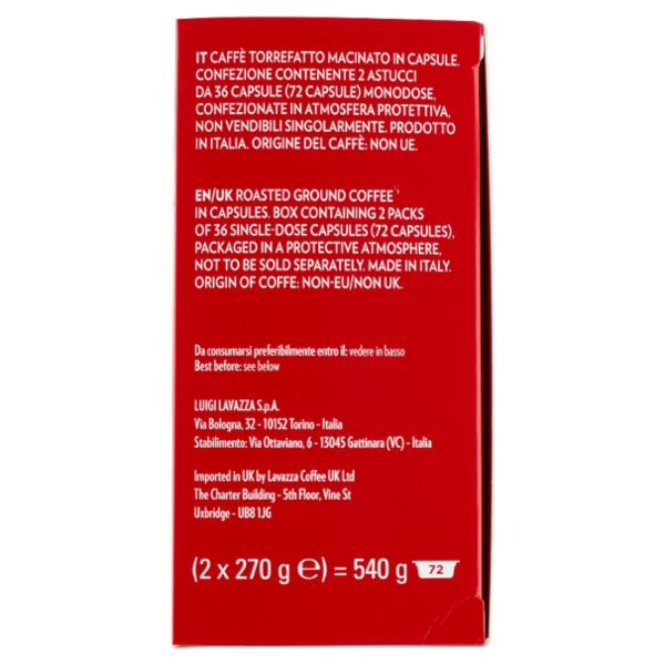 Lavazza A Modo Mio Espresso Passionale 72 capsule 540g