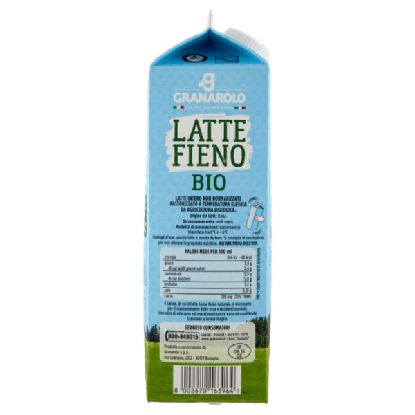 Granarolo Latte Fieno Bio Intero 1 L