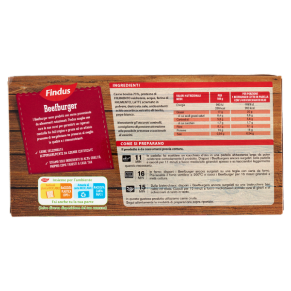 Findus 4 Beef Burger 400 g