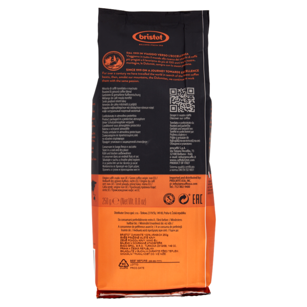 bristot 100% Arabica Caffè Macinato 250 g
