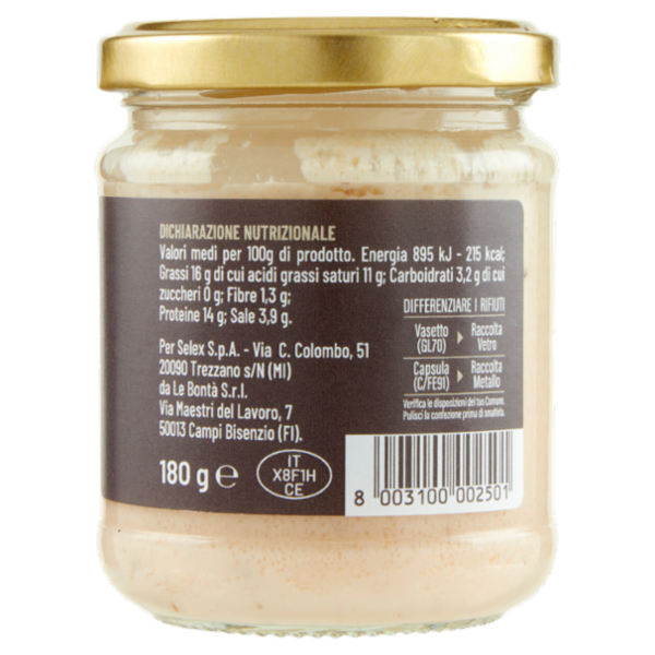 Selex Saper di Sapori Sugo Cacio e Pepe con Pecorino Romano D.O.P. 180 g