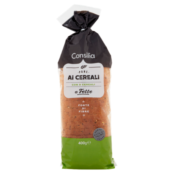 Consilia Pane Morbido con 9 Cereali a Fette 400 g