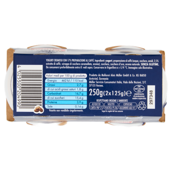 müller Yogurt Cremoso Caffè 2 x 125 g