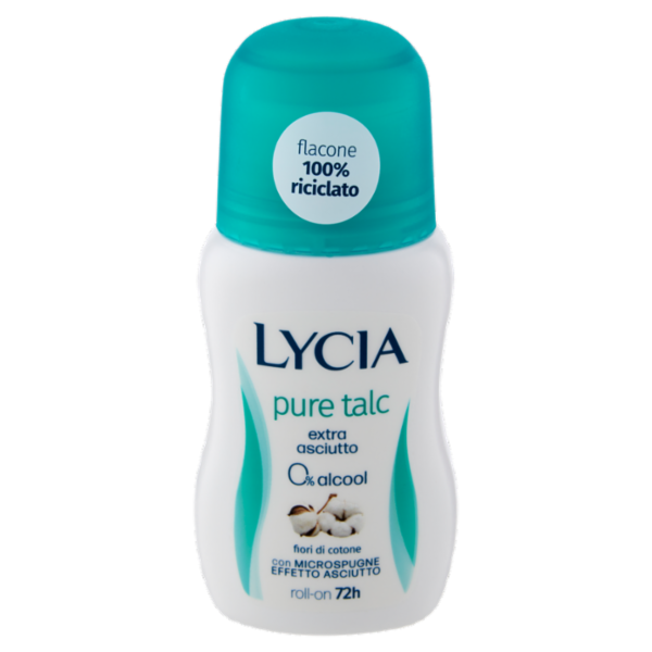 Lycia pure talc Deodorante Roll-On fiori di cotone 50 ml