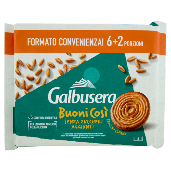 Galbusera BuoniCosi Senza Zuccheri Aggiunti Frollino Classico 8 x 55 g