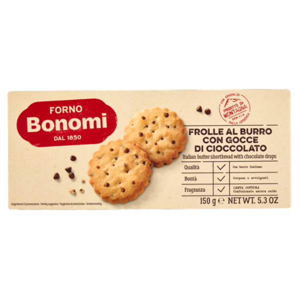 Forno Bonomi Frolle al Burro con Gocce di Cioccolato 150 g