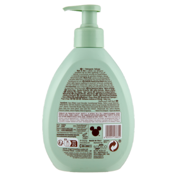 Naturaverde Baby Detergente Delicato Mani & Viso Disney baby 250 ml