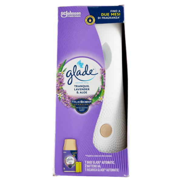 Glade Automatic Spray Base con Ricarica, Profumatore per ambienti, Fragranza Calm Lavender 269 ml