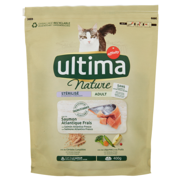 Ultima Nature Cat Sterilizzati Adult con Salmone Fresco 400 g