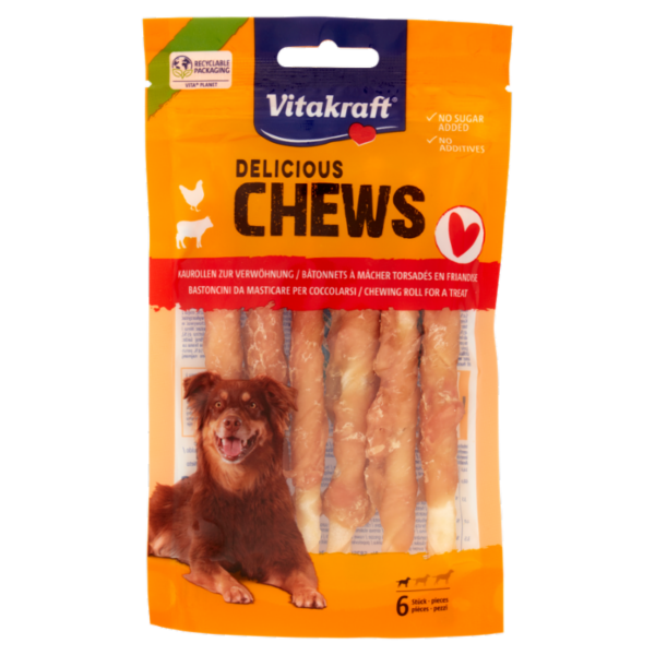 Vitakraft Delicious Chews Bastoncini da Masticare per Coccolarsi 6 pezzi 70 g
