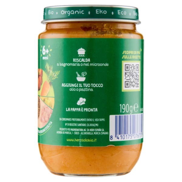 Hero Solo Bio Zucca, Lenticchie e Tacchino 190 g