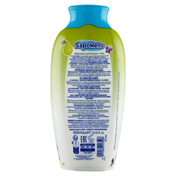 SapoNello Bagnodoccia Shampoo pera 400 ml