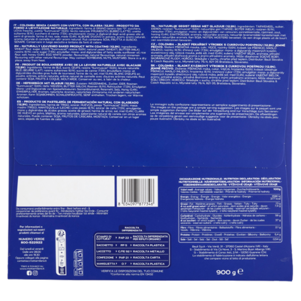 Motta la Colomba Senza Canditi 900 g