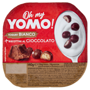 Oh My Yomo! Yogurt Bianco + Biscottini Al Cioccolato 140 g