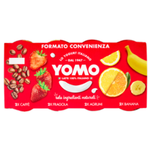 Yomo Yogurt Intero Caffè, Fragola, Agrumi, Banana 8 x 125 g