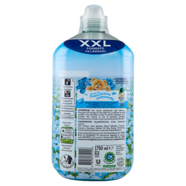 Coccolino Ammorbidente Concentrato Fresh Aria di Primavera 76 Lavaggi 1750 ml