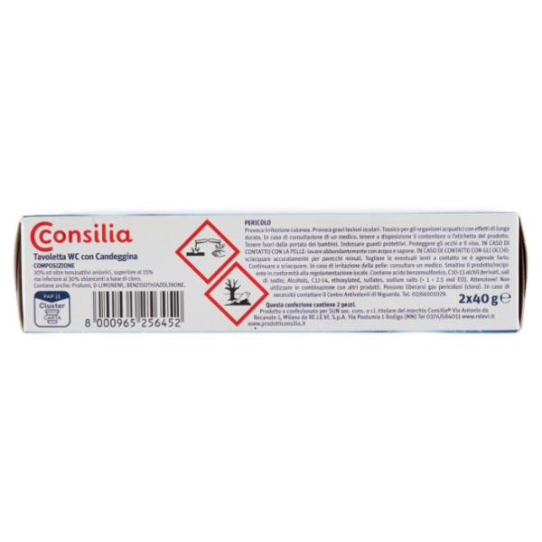 Consilia Saper Scegliere Tavoletta WC con Candeggina 2 x 40 g
