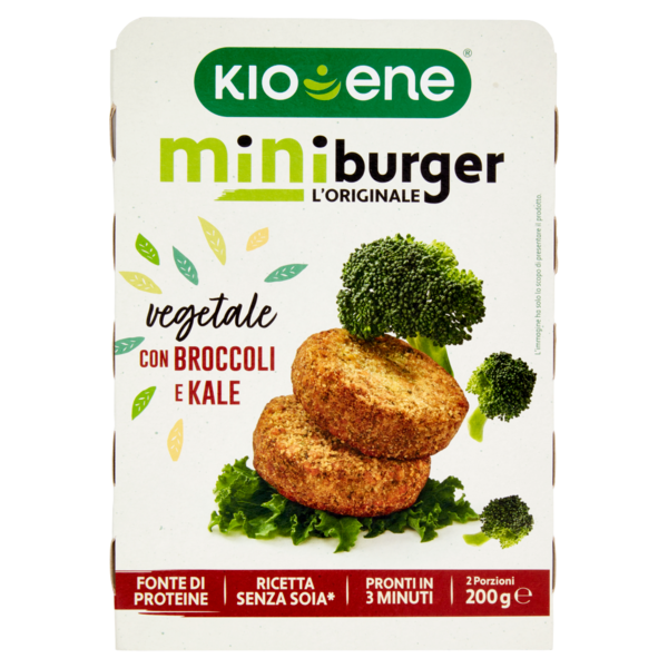 Kioene miniburger l'Originale vegetale con Broccoli e Kale 200 g