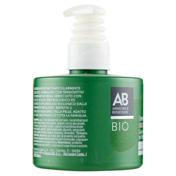 Armonia & Benessere Detergente Intimo Delicato Bio con Succo Aloe Vera ed Estratto Fiordaliso 250 ml