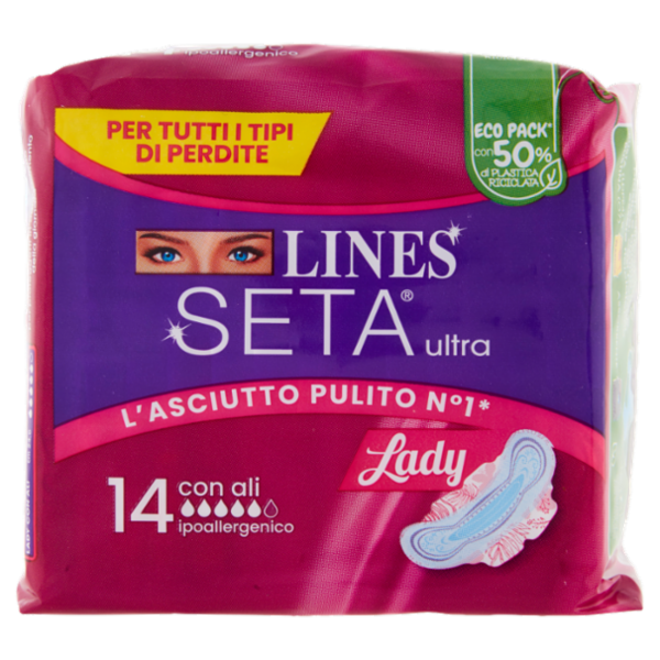 Lines Seta ultra Lady con ali 14 pz