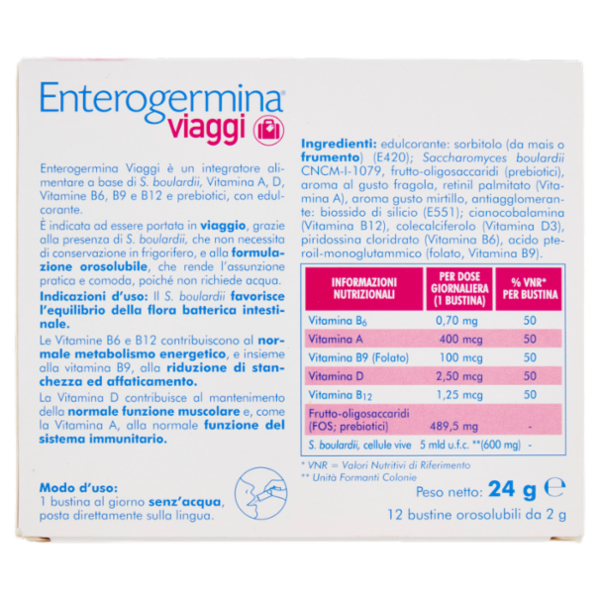 Enterogermina viaggi bustine orosolubili 12 x 2 g