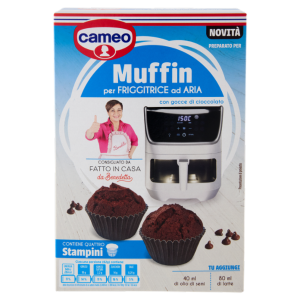 cameo Preparato per Muffin per Friggitrice ad Aria con gocce di cioccolato 155 g