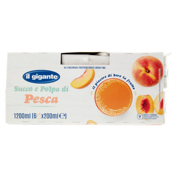 IL GIGANTE Succo e Polpa di Pesca 6 x 200 ml