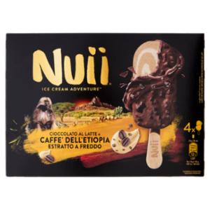 NUII Cioccolato Al Latte & Caffè Dell'Etiopia Estratto a Freddo 4x70g