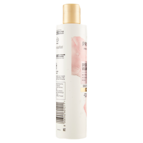 Pantene Shampoo Miracles Spessi & Voluminosi con Biotina + Acqua di Rosa 225 ml