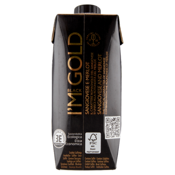 Tavernello Sangiovese & Merlot Black Gold Rubicone IGT 500 ml