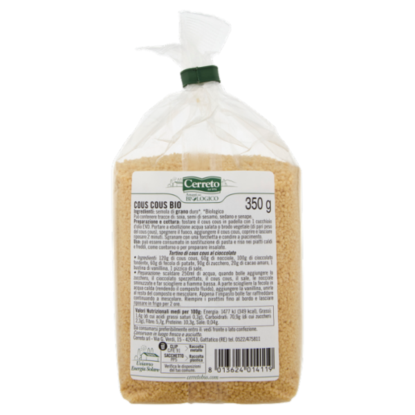 Cerreto i Cereali Cous Cous Bio 350 g