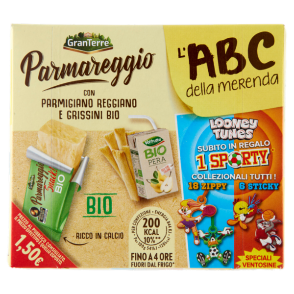 Parmareggio l'ABC della merenda con Parmigiano Reggiano e Grissini Bio