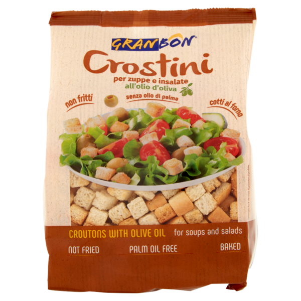 Granbon Crostini per zuppe e insalate all'olio d'oliva 200 g