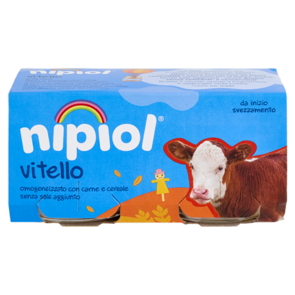 nipiol vitello omogeneizzato con carne e cereale 2 x 80 g