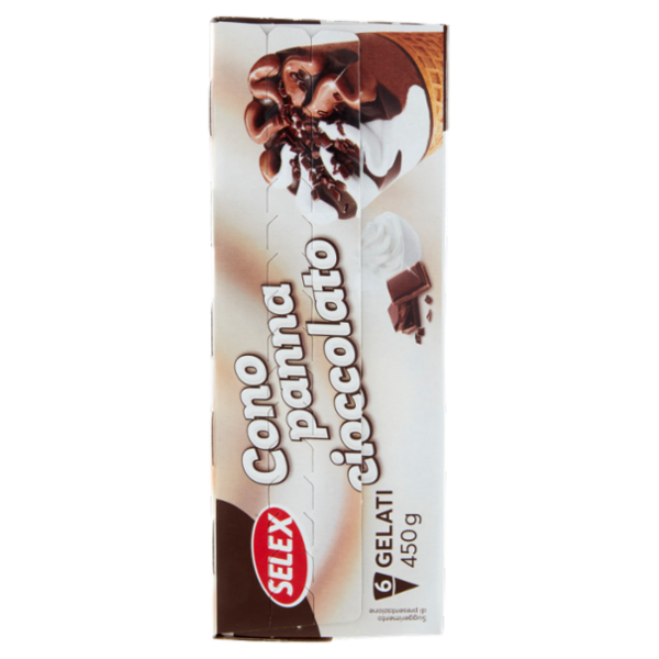Selex 6 Coni di Gelato Panna e Cioccolato 450 g