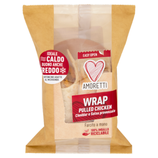 Amoretti Wrap Pulled Chicken Cheddar e Salsa provenzale 160 g