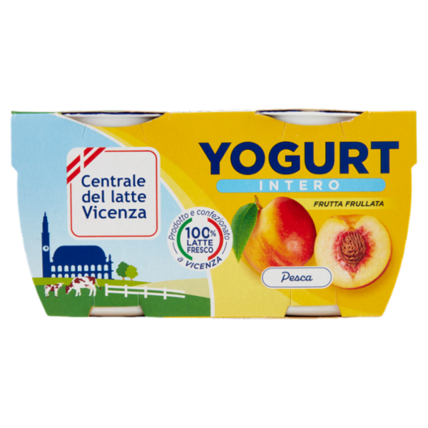 Centrale del latte Vicenza Yogurt Intero Frutta Frullata Pesca 2 x 125 g