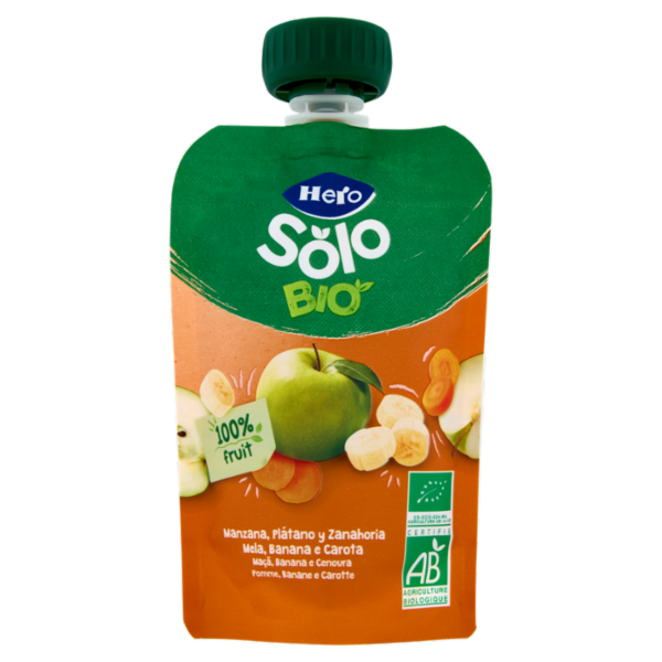 Hero Solo Bio Mela, Banana e Carota 100 g