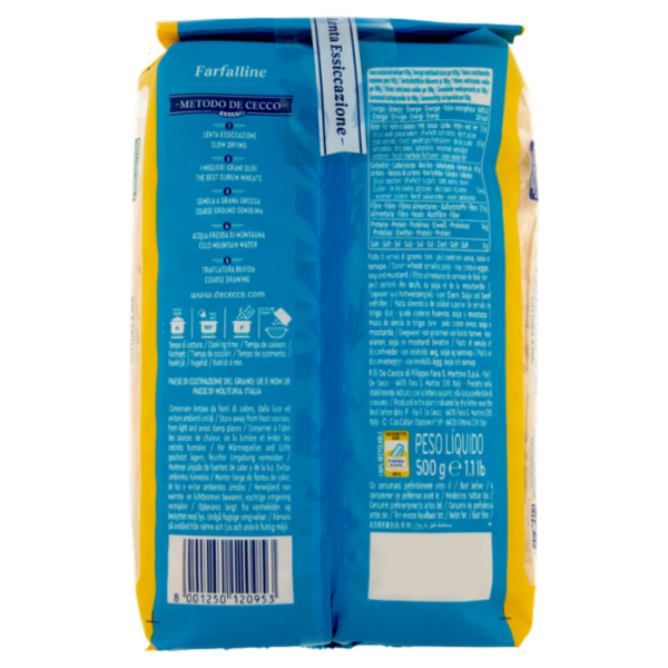 De Cecco Farfalline n°95 500 g