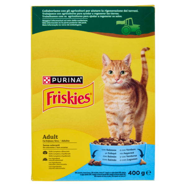 PURINA FRISKIES Adult Salmone e con Verdure 400g