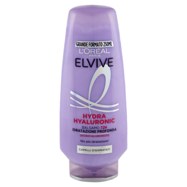 Elvive Hydra Hyaluronic Balsamo 72H Idratazione Profonda, per Capelli Disidratati, 250 ml