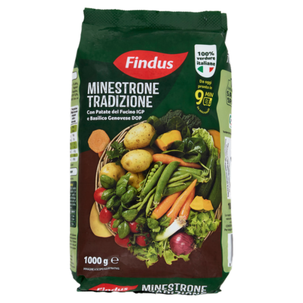 Findus Minestrone Tradizione - con Patate del Fucino IGP e Basilico Genovese DOP 1000 g